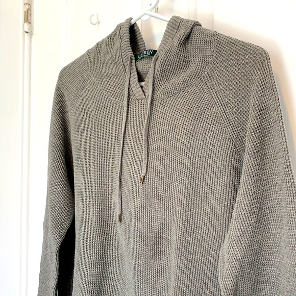 🌟3/$30. Ralph Lauren Waffle Knit Hoodie - Picture 2 of 4